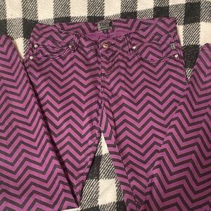 Tripp NYC Zigzag Purple Pants